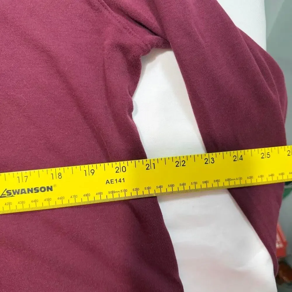 Banana Republic burgundy quarter zip sweatshirt in size L